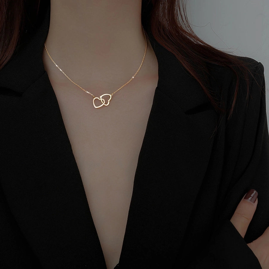 RKL™ Stainless Steel Heart Necklace Timeless Elegance in Gold