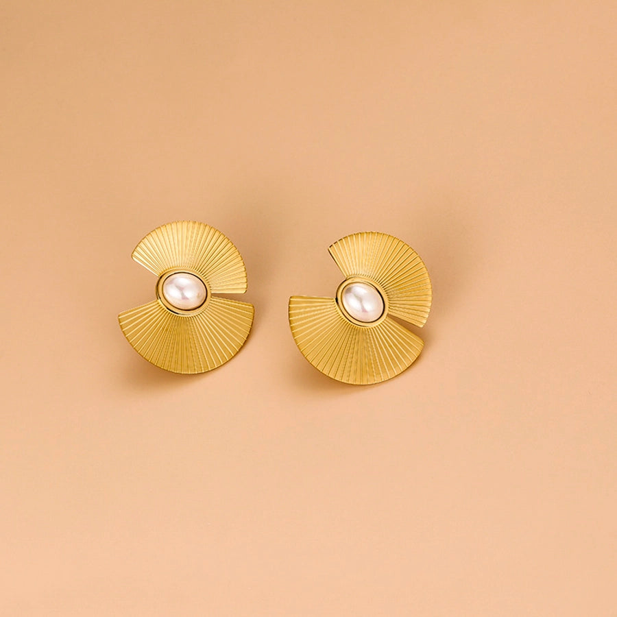 RKL™ Retro Scallop Flower Asymmetrical Ear Studs