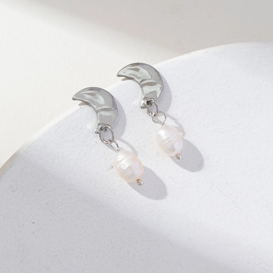 RKL™ Moon Pearl Drop Earrings