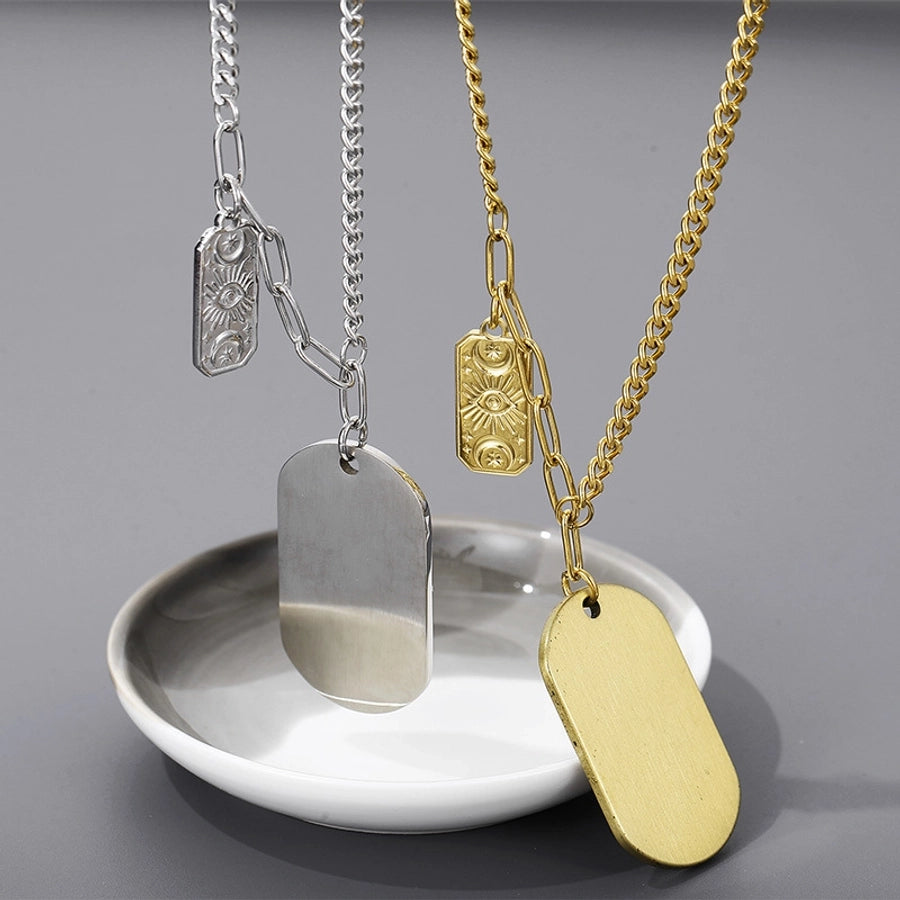 RKL™ Hip-Hop Geometric 18K Gold Men's Pendant Necklace