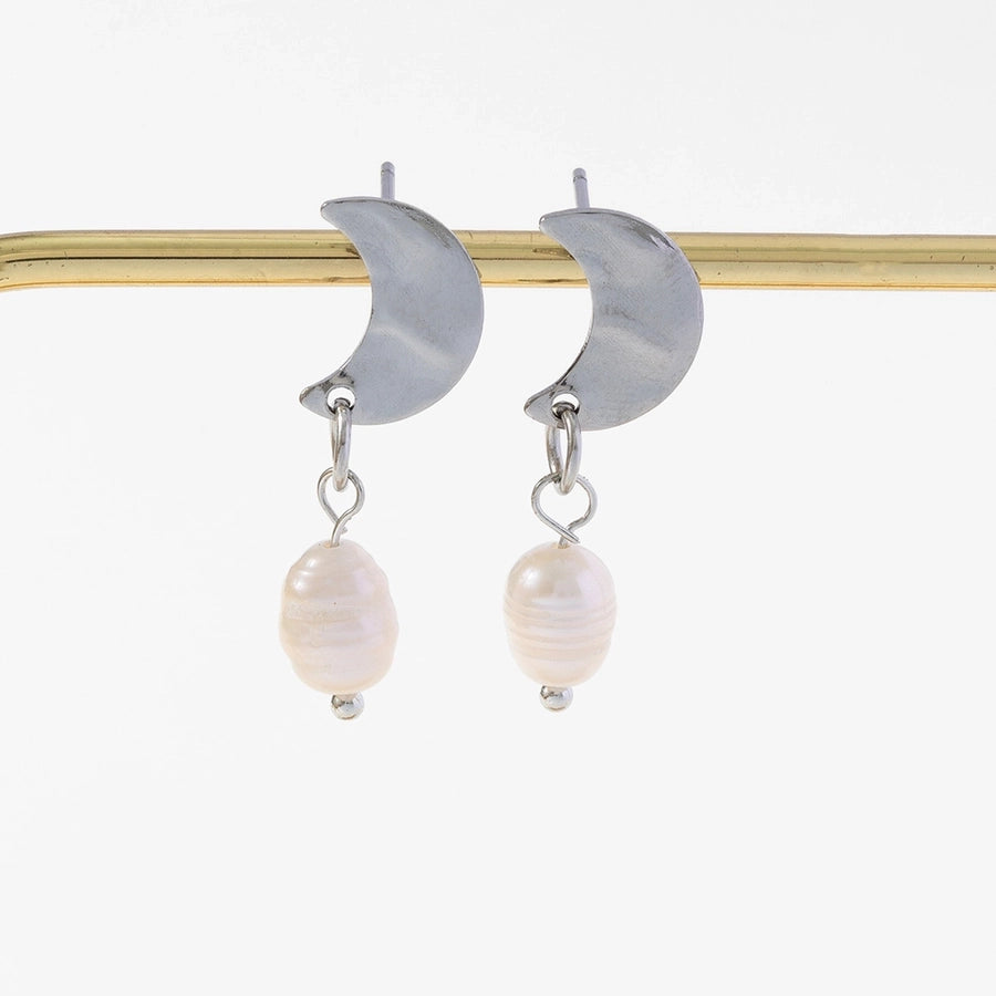 RKL™ Moon Pearl Drop Earrings