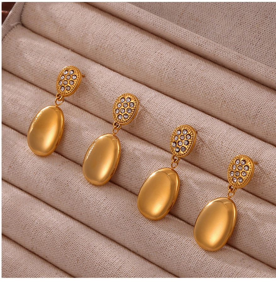 RKL™ Radiant 18K Gold Plated Rhinestone Drop Earrings