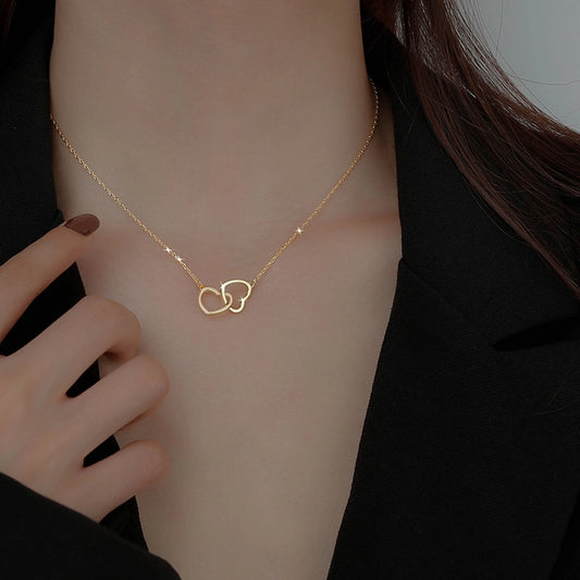 RKL™ Stainless Steel Heart Necklace Timeless Elegance in Gold